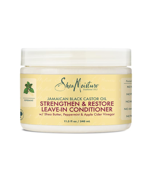 SheaMoisture Jamaican Black Castor Oil Leave In Conditioner For Damaged Hair 100% Pure To Soften And Detangle 11.5oz